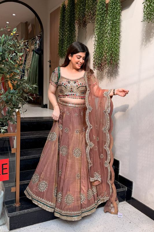 Eshvi Hand Embroidered Lehenga