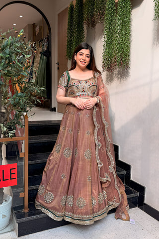 Eshvi Hand Embroidered Lehenga