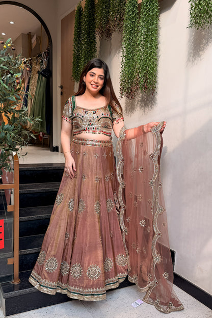 Eshvi Hand Embroidered Lehenga