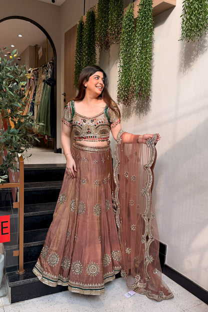 Eshvi Hand Embroidered Lehenga
