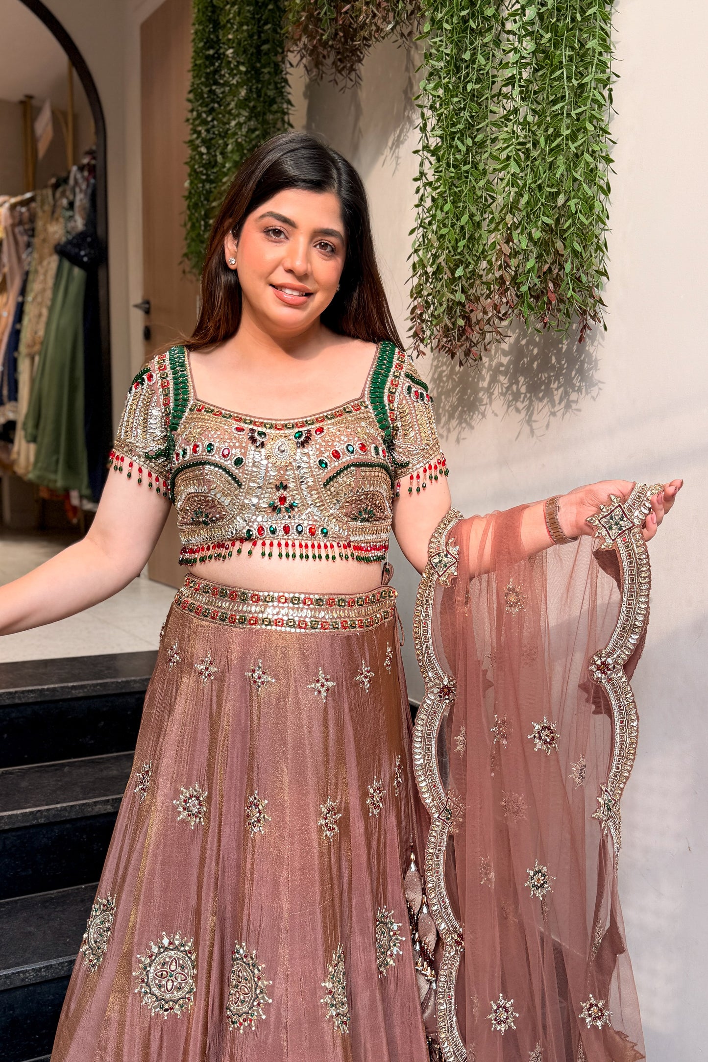 Eshvi Hand Embroidered Lehenga