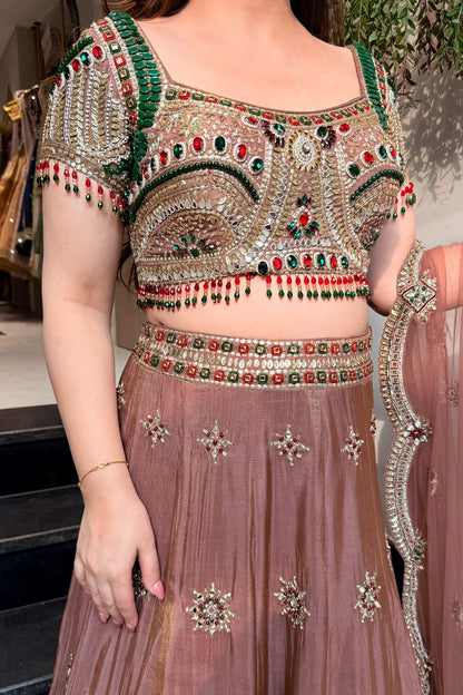 Eshvi Hand Embroidered Lehenga
