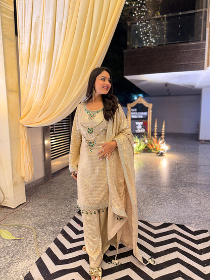 Aqsa Hand Embroidered Suit Set