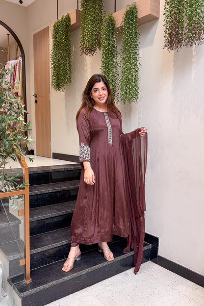 Ojasvi Embroidered Anarkali Suit Set