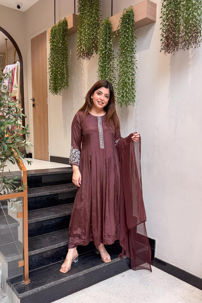 Ojasvi Embroidered Anarkali Suit Set