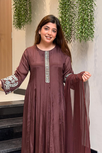 Ojasvi Embroidered Anarkali Suit Set