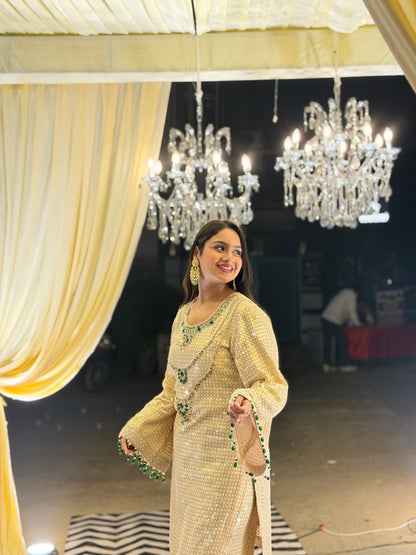 Aqsa Hand Embroidered Suit Set