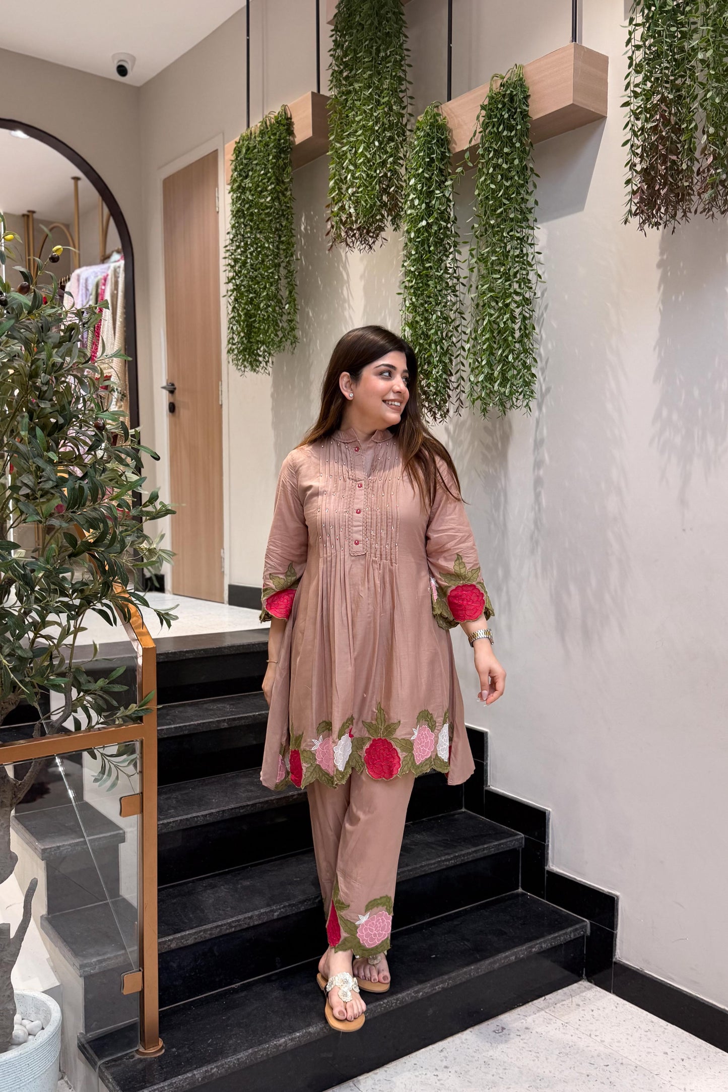 Reeti Floral Embroidered Co ord Set