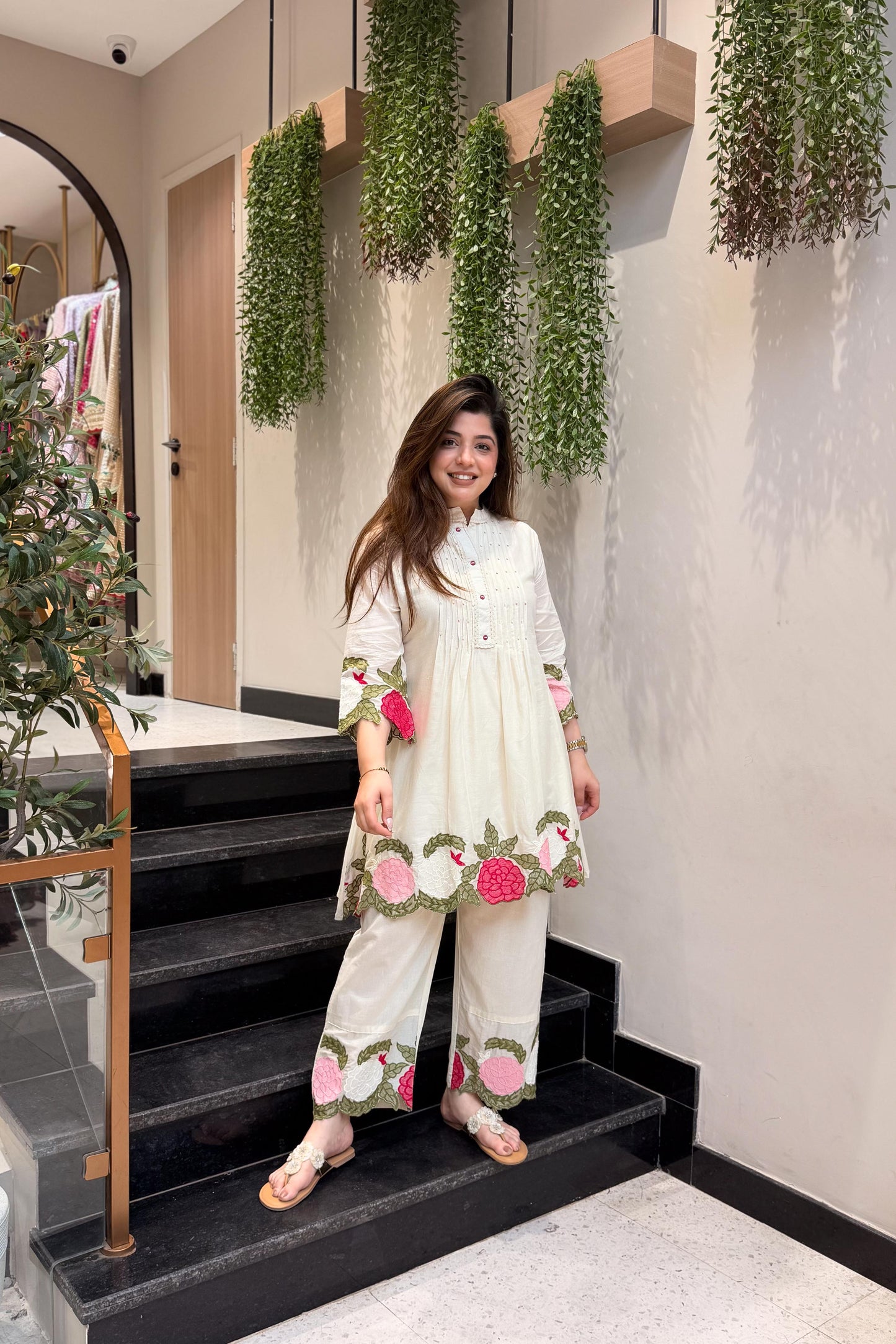 Reeti Floral Embroidered Co ord Set