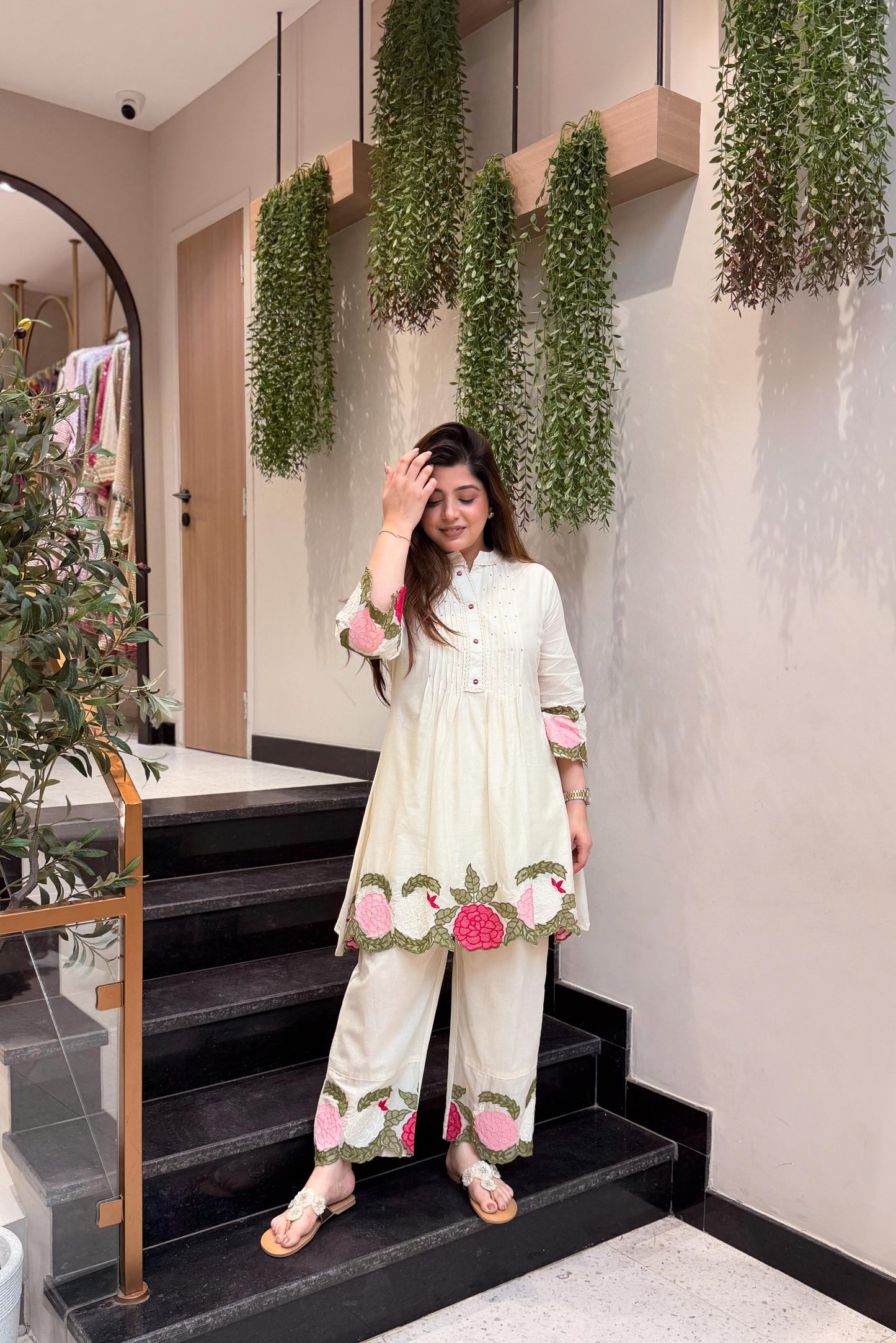 Reeti Floral Embroidered Co ord Set