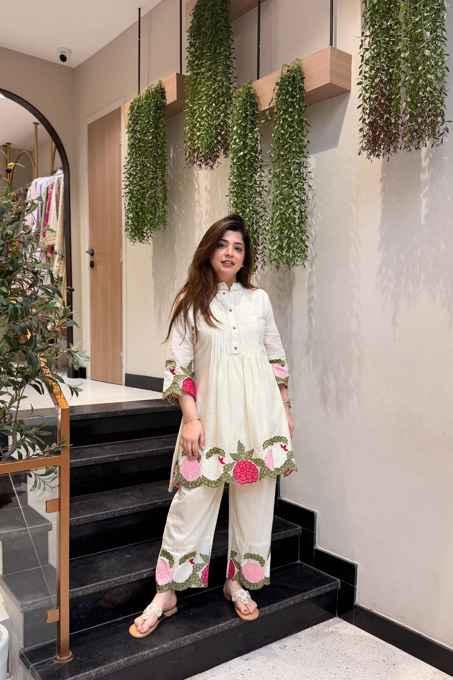 Reeti Floral Embroidered Co ord Set