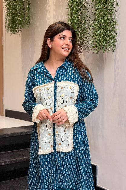 Roshi Schiffli Work Co ord Set