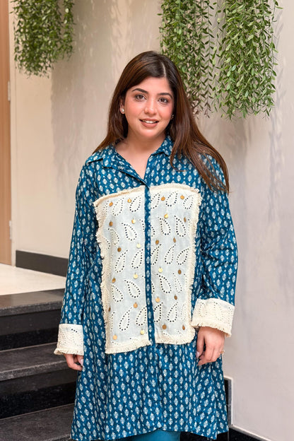 Roshi Schiffli Work Co ord Set