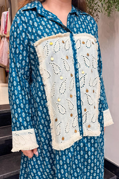 Roshi Schiffli Work Co ord Set