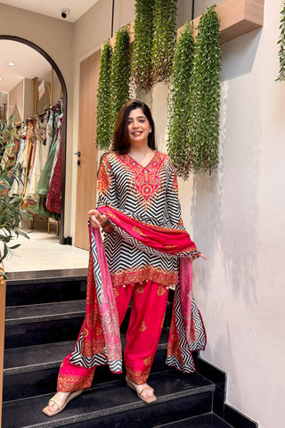 Eshvika Embroidered & Printed Suit Set