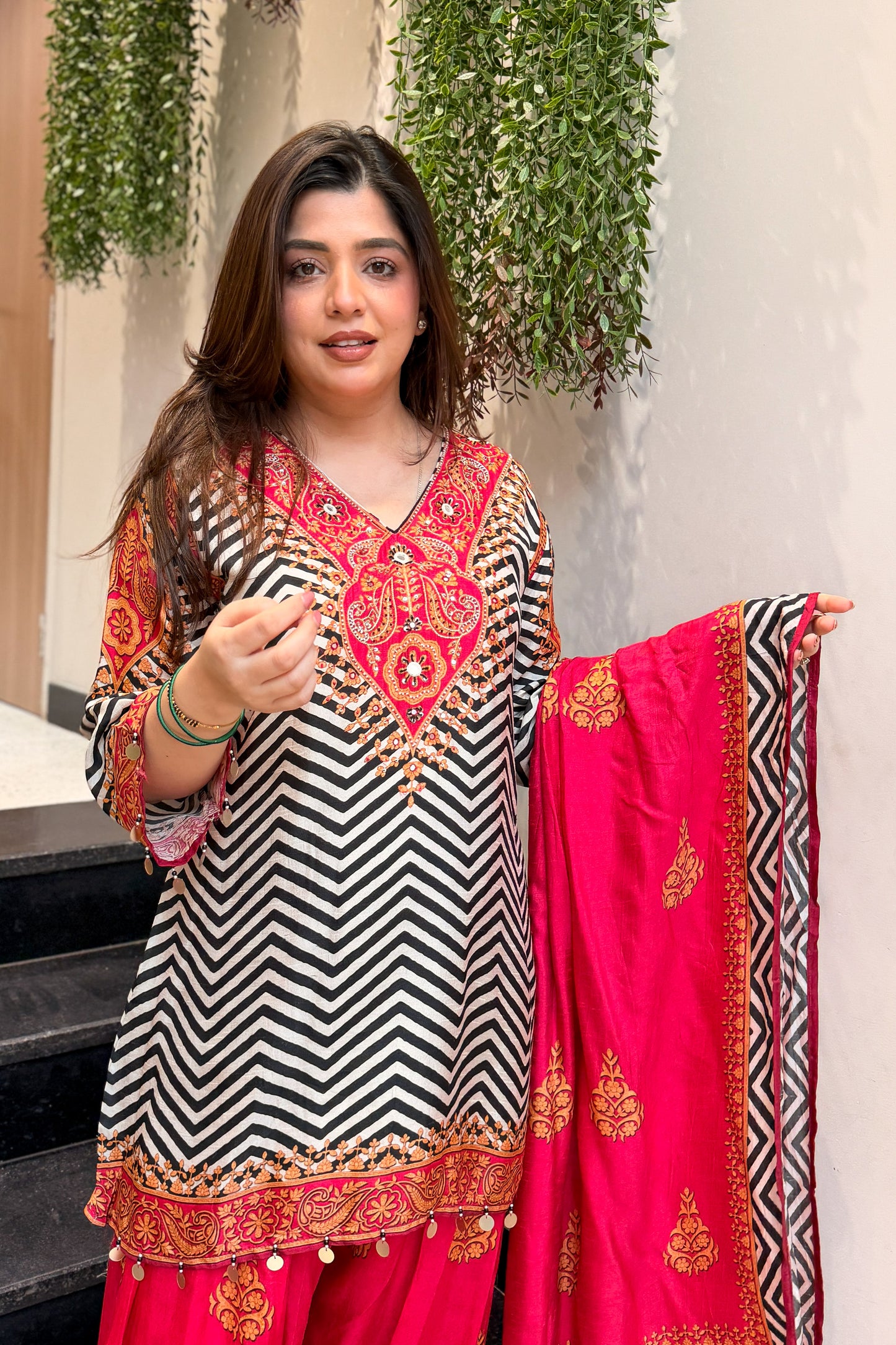 Eshvika Embroidered & Printed Suit Set