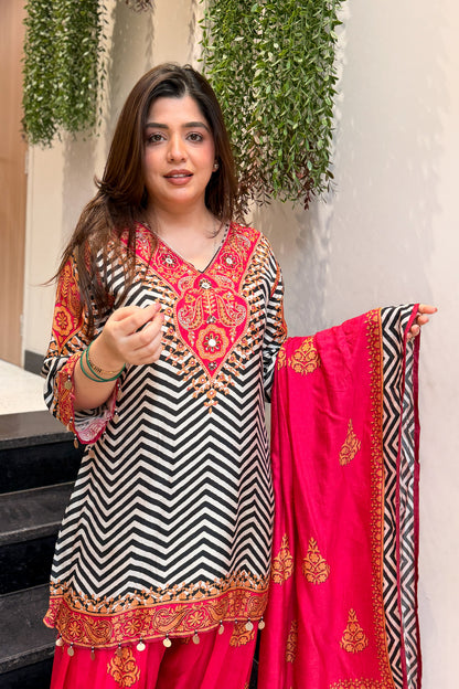 Eshvika Embroidered & Printed Suit Set