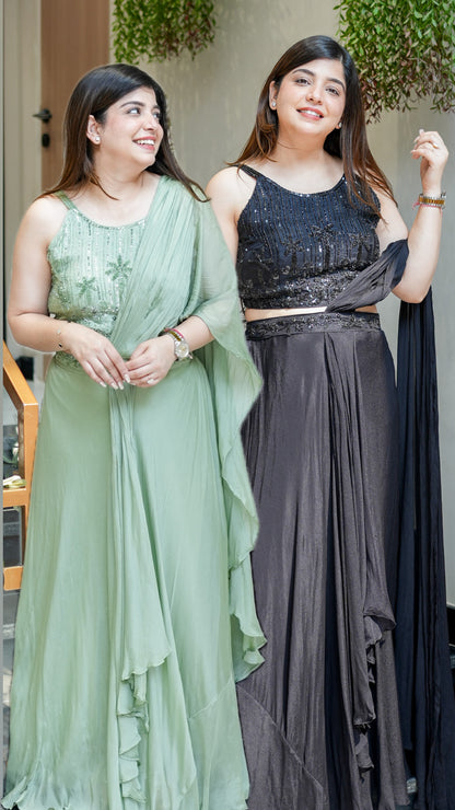 Tanira Embroidered Skirt Set