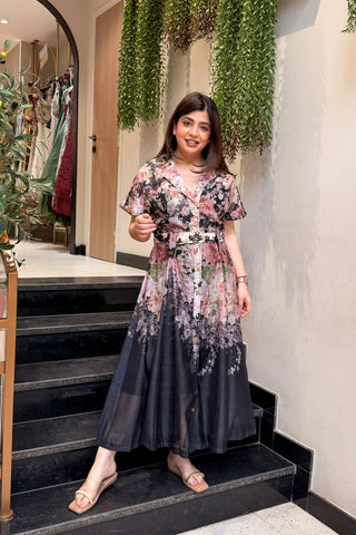 Saylor Floral Printed Long Dress