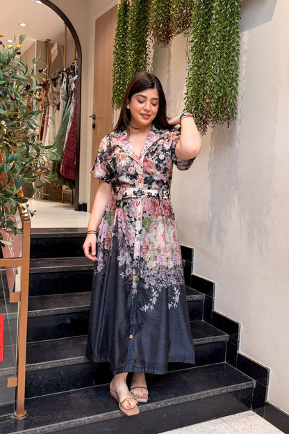 Saylor Floral Printed Long Dress