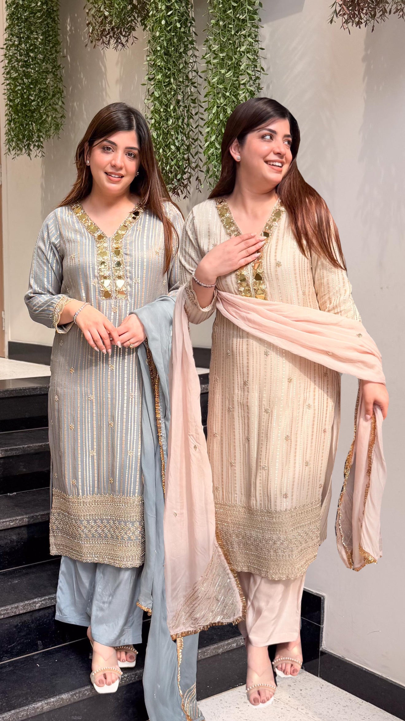 Suhira Mirror Detailing Suit Set