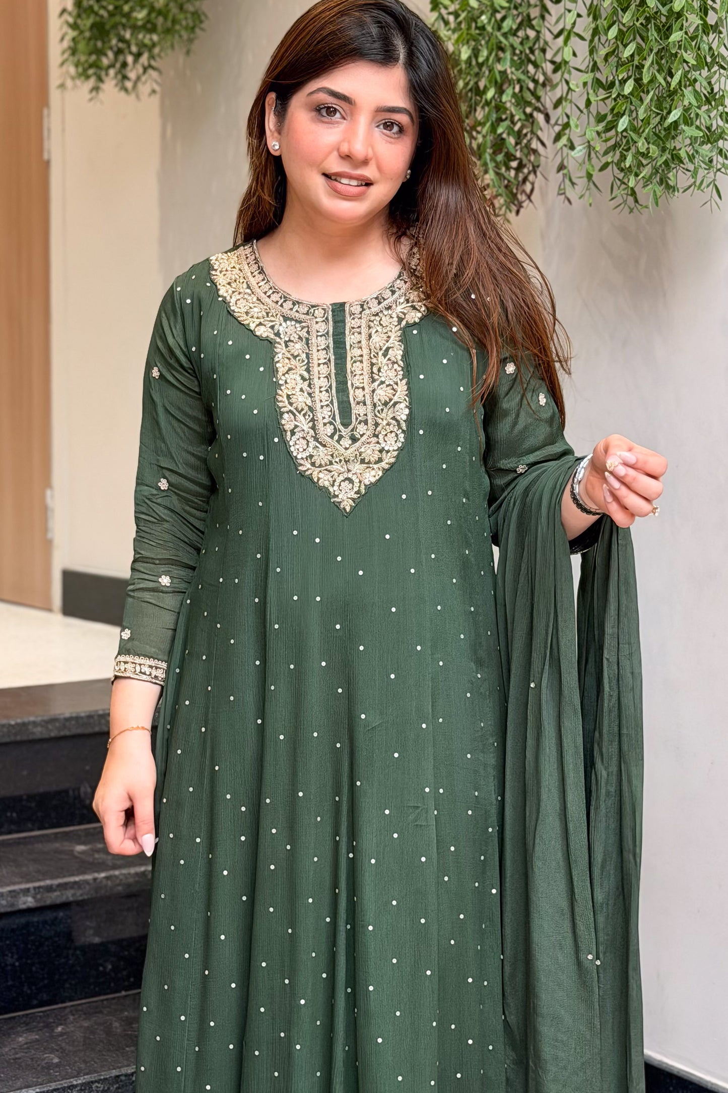 Varaha Embroidered Anarkali Suit Set