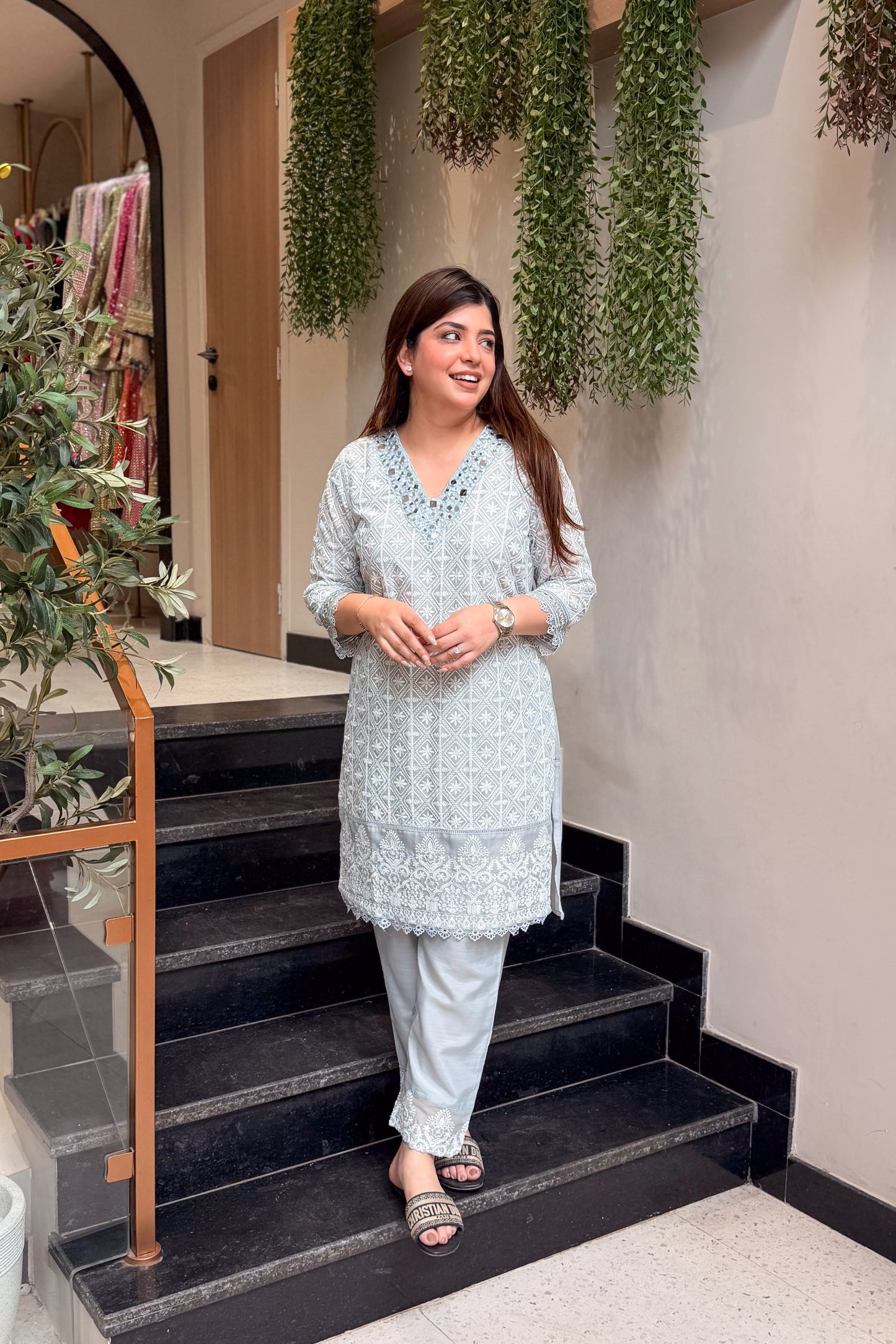 Kalyani Schiffli Cord Set