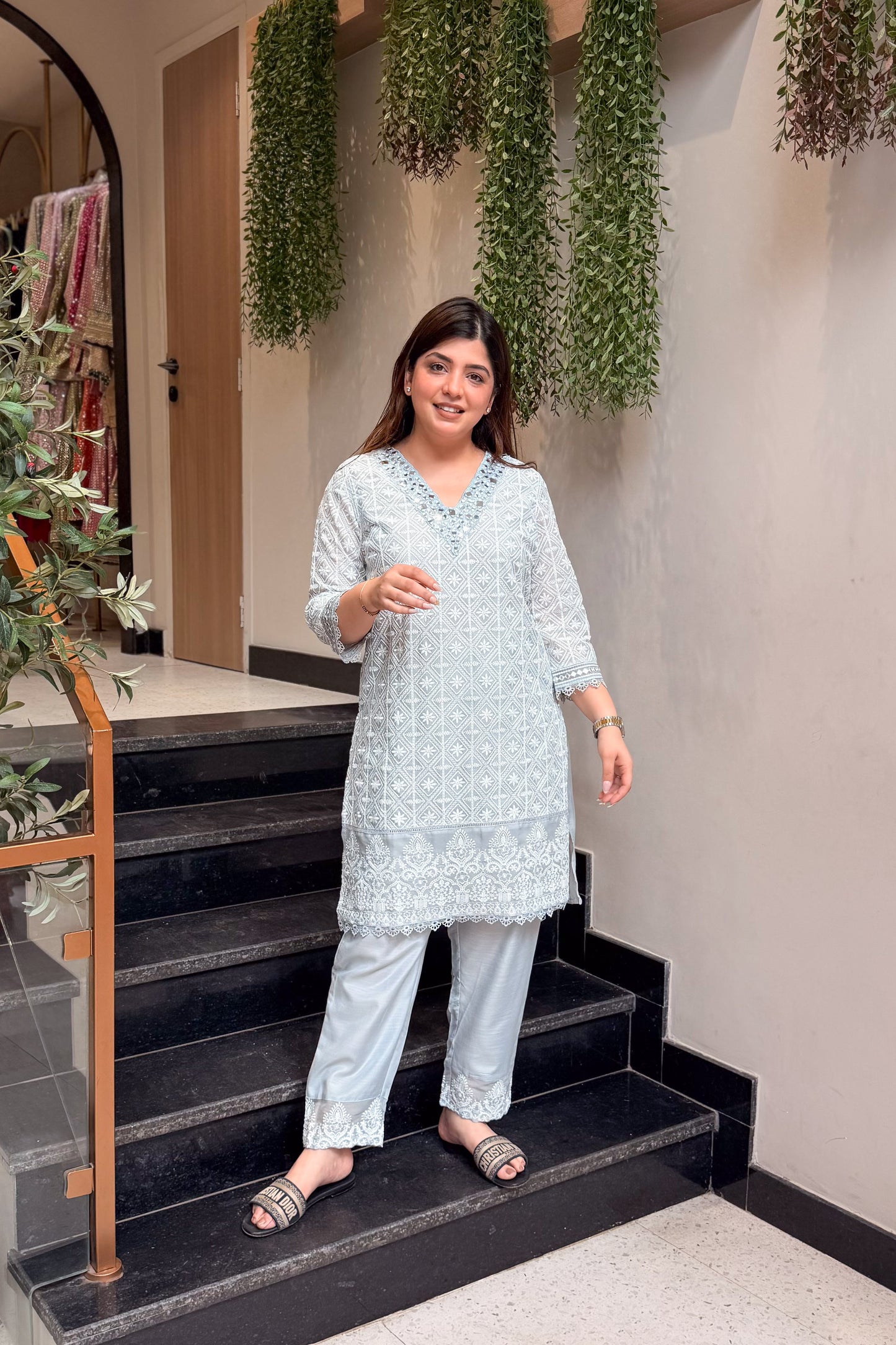 Kalyani Schiffli Cord Set