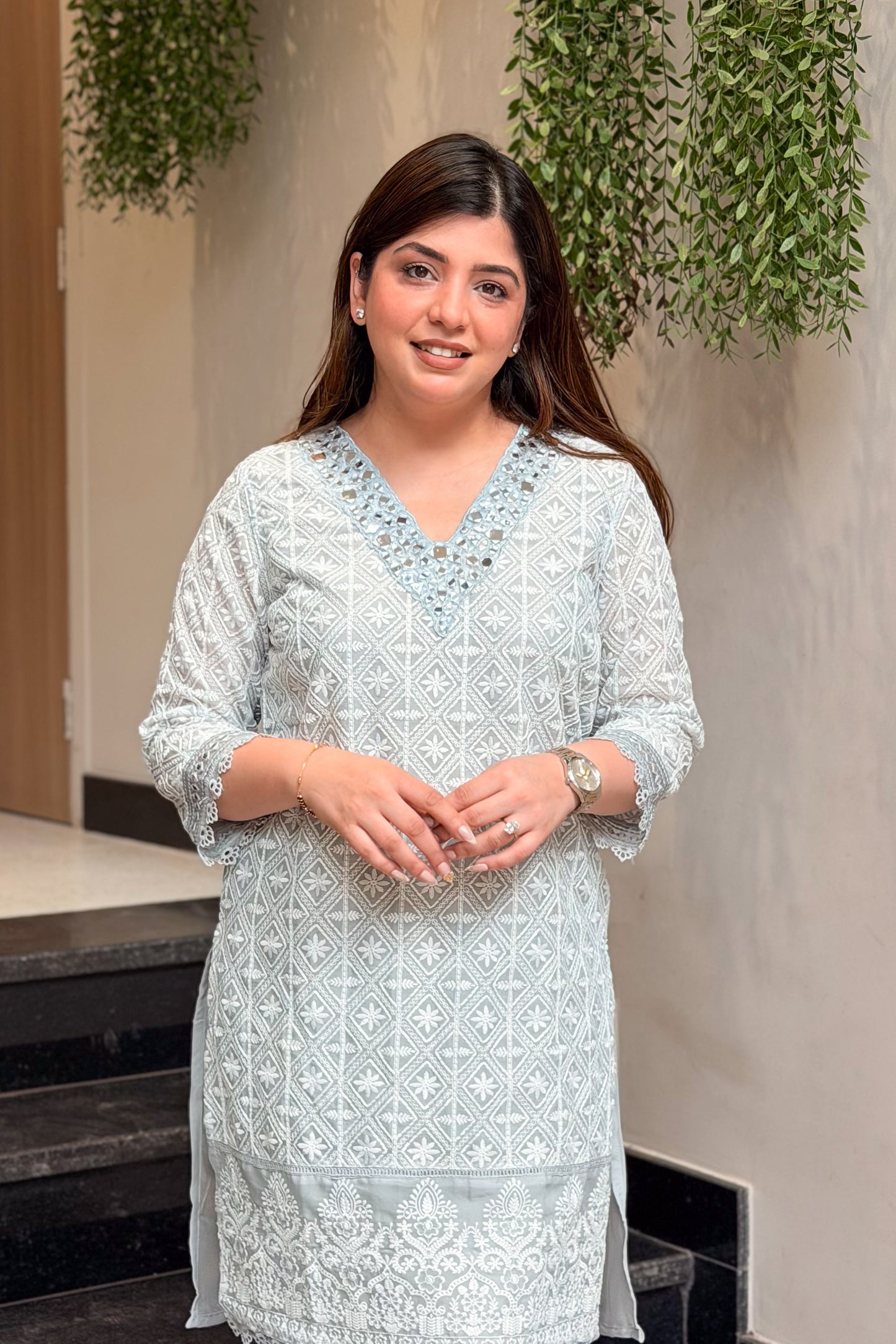 Kalyani Schiffli Cord Set