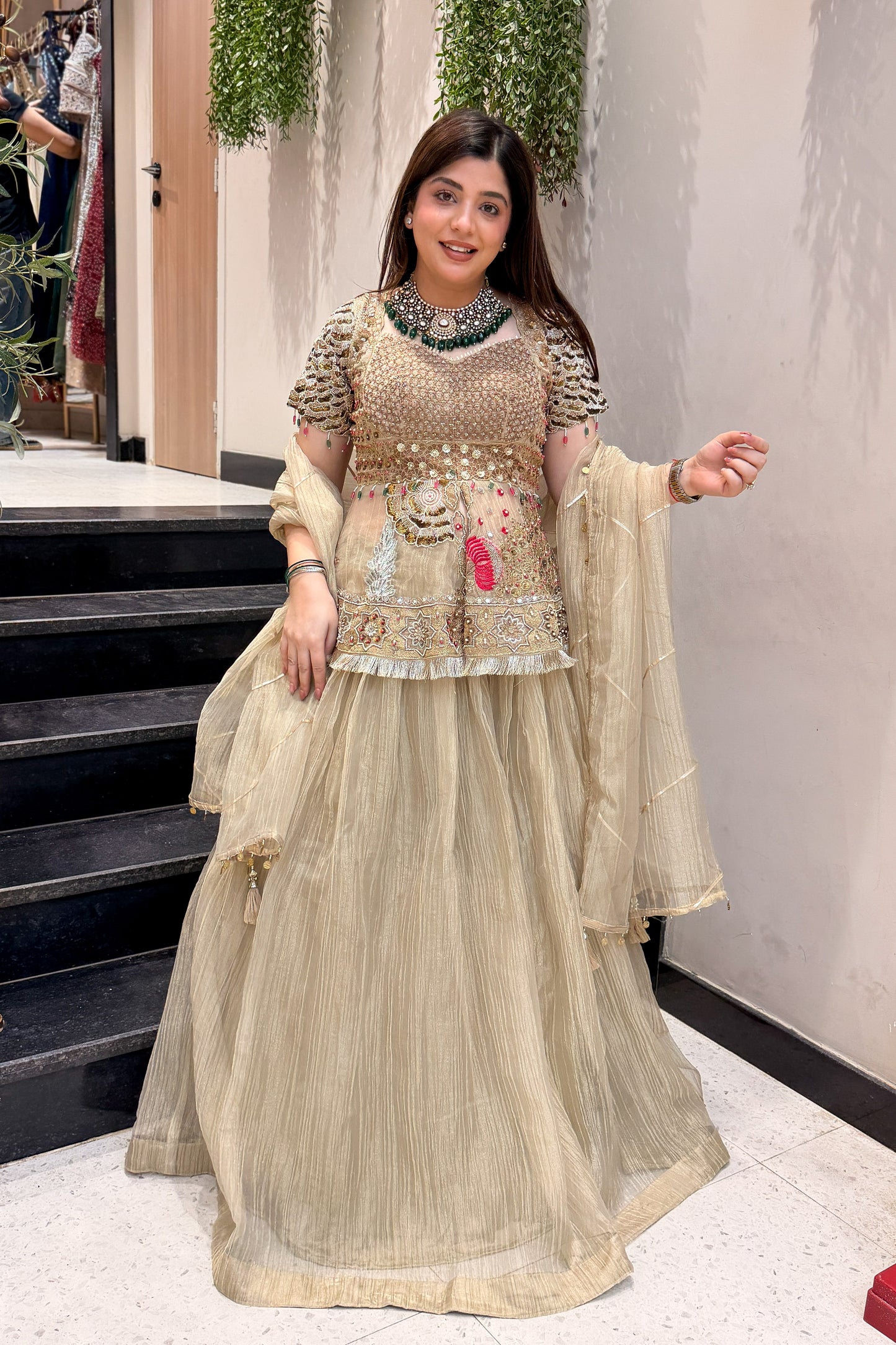 Kairavi Hand Embroidered Lehenga