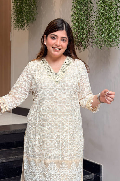 Kalyani Schiffli Cord Set