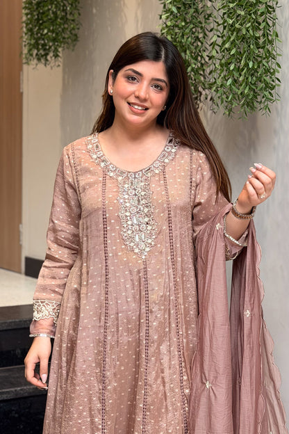 Ishmita Mirror Embroidered Anarkali Suit Set