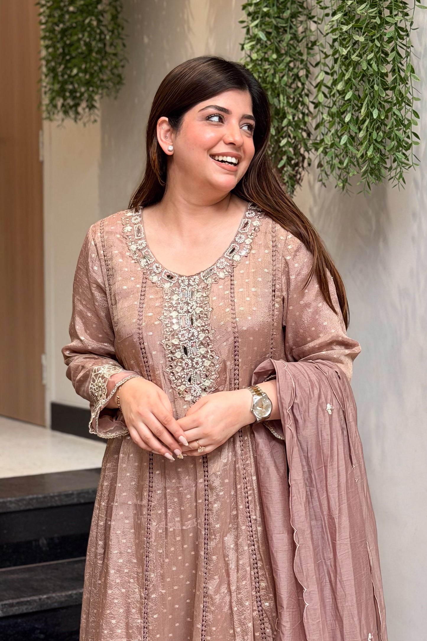 Ishmita Mirror Embroidered Anarkali Suit Set