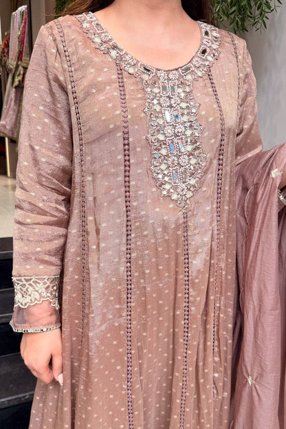 Ishmita Mirror Embroidered Anarkali Suit Set