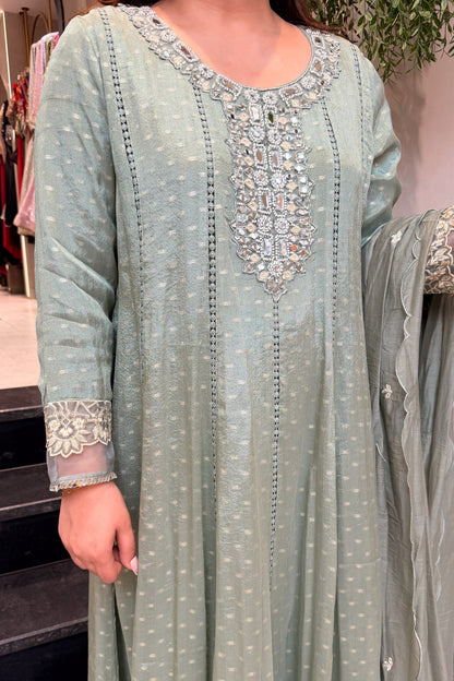 Ishmita Mirror Embroidered Anarkali Suit Set