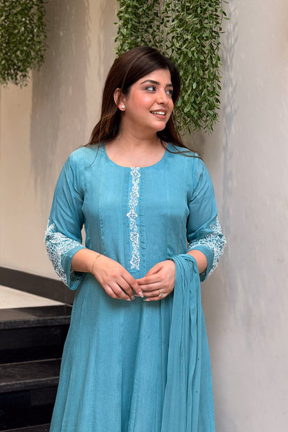 Mishita Embroidered Anarkali Suit Set