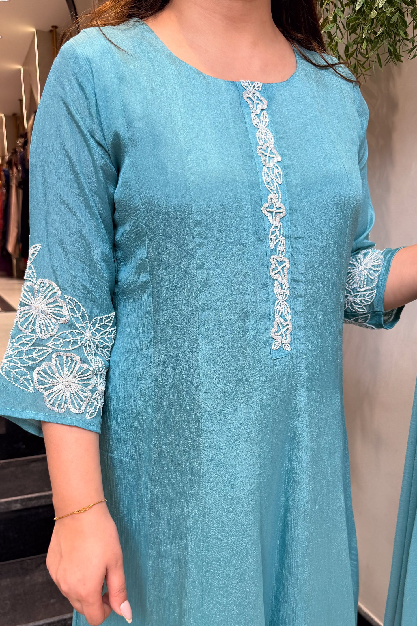 Mishita Embroidered Anarkali Suit Set