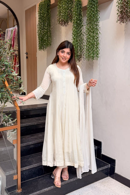 Mishita Embroidered Anarkali Suit Set