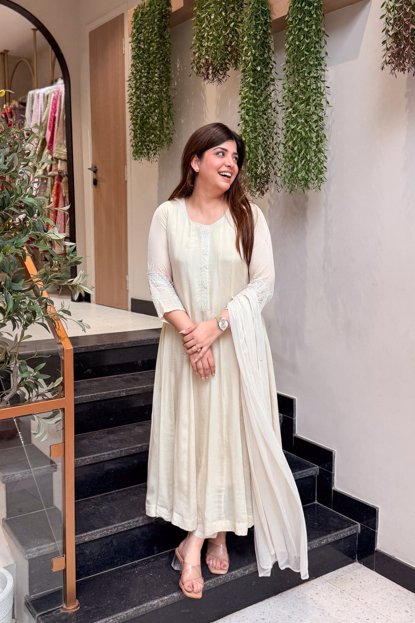 Mishita Embroidered Anarkali Suit Set