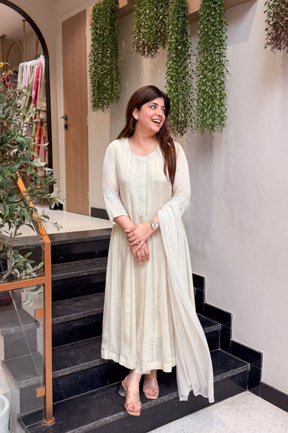 Mishita Embroidered Anarkali Suit Set