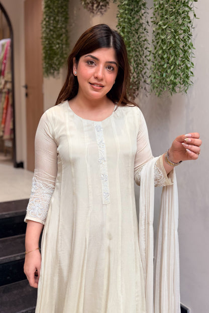 Mishita Embroidered Anarkali Suit Set