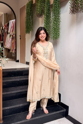 Aabira Mirror Embroidered Suit Set