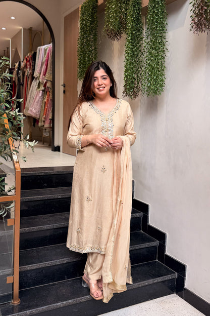 Aabira Mirror Embroidered Suit Set