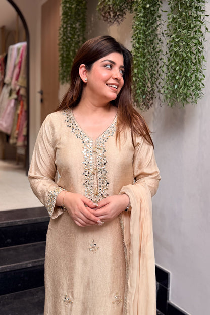 Aabira Mirror Embroidered Suit Set