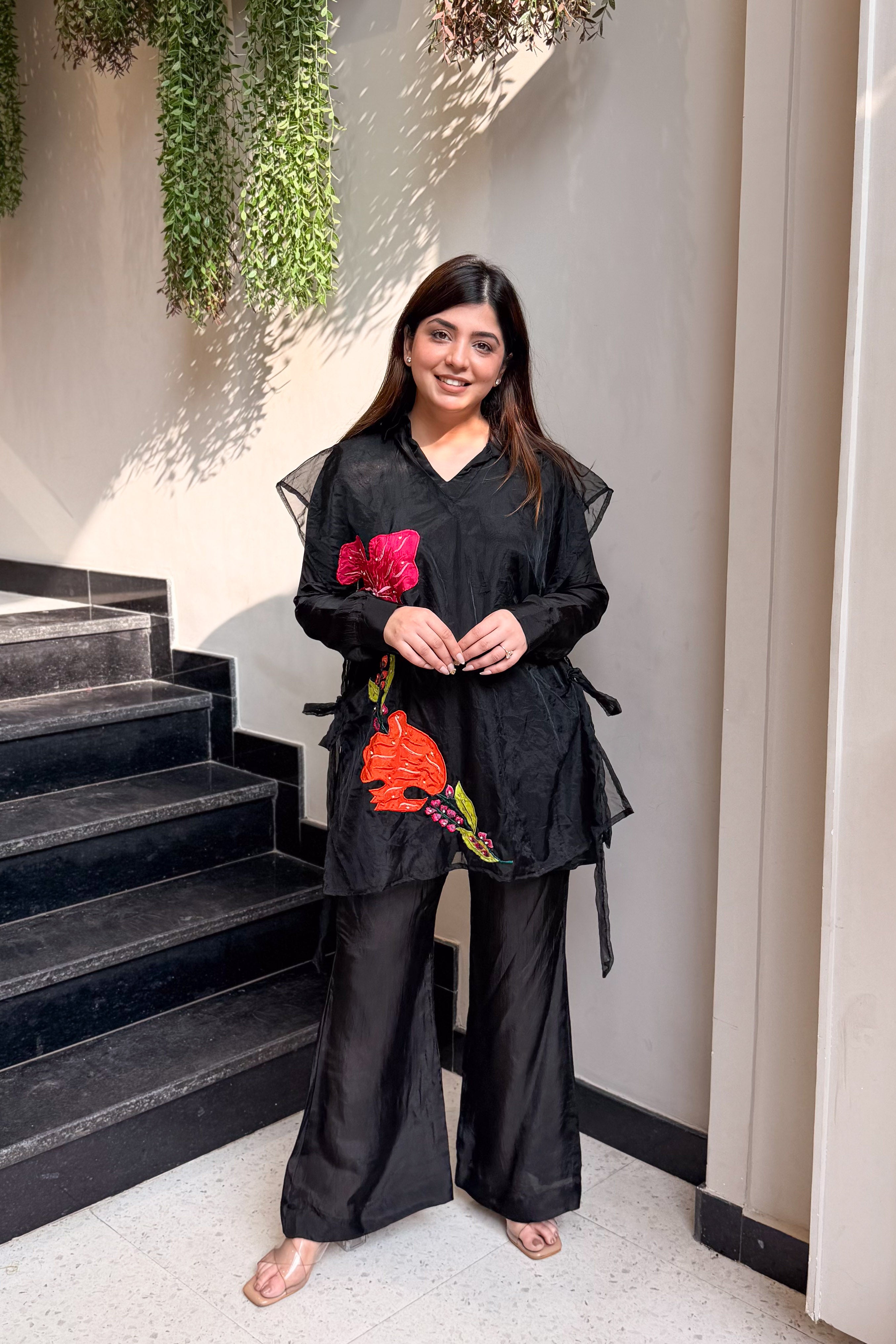 Daina Floral Detailing Co ord Set