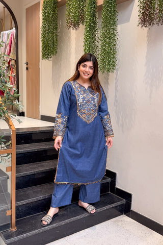 Kaya Thread Embroidered Co ord Set