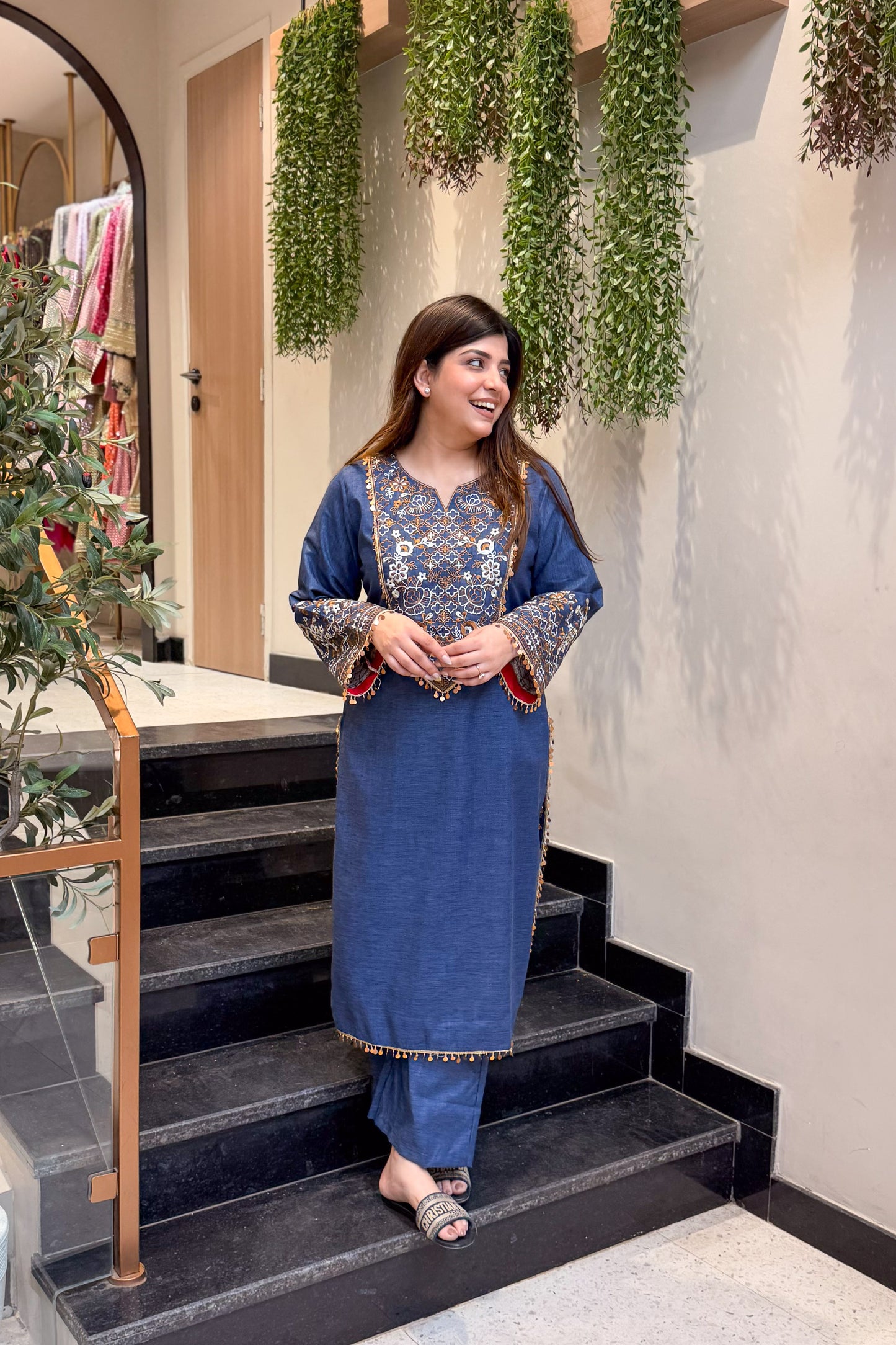 Kaya Thread Embroidered Co ord Set