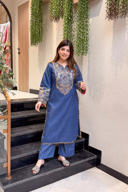 Kaya Thread Embroidered Co ord Set