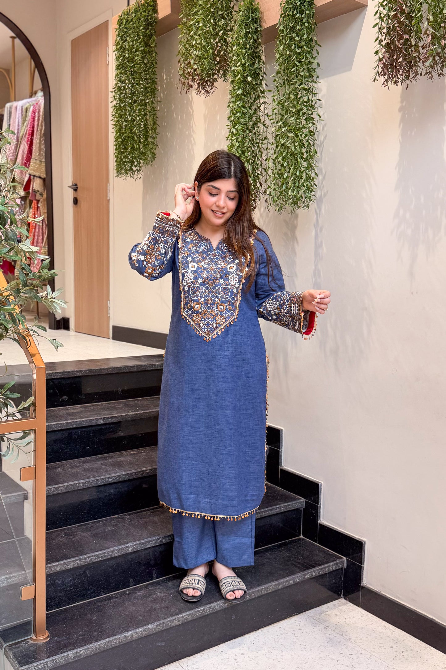 Kaya Thread Embroidered Co ord Set