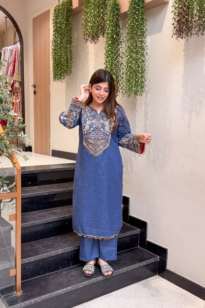 Kaya Thread Embroidered Co ord Set